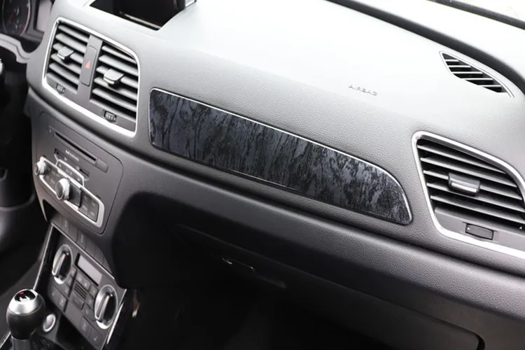 Для 2013- Audi Q3 черная персиковая деревянная рамка Радио Аудио Панель тире крепление отделка комплект для переоборудования фасции лицевая рамка