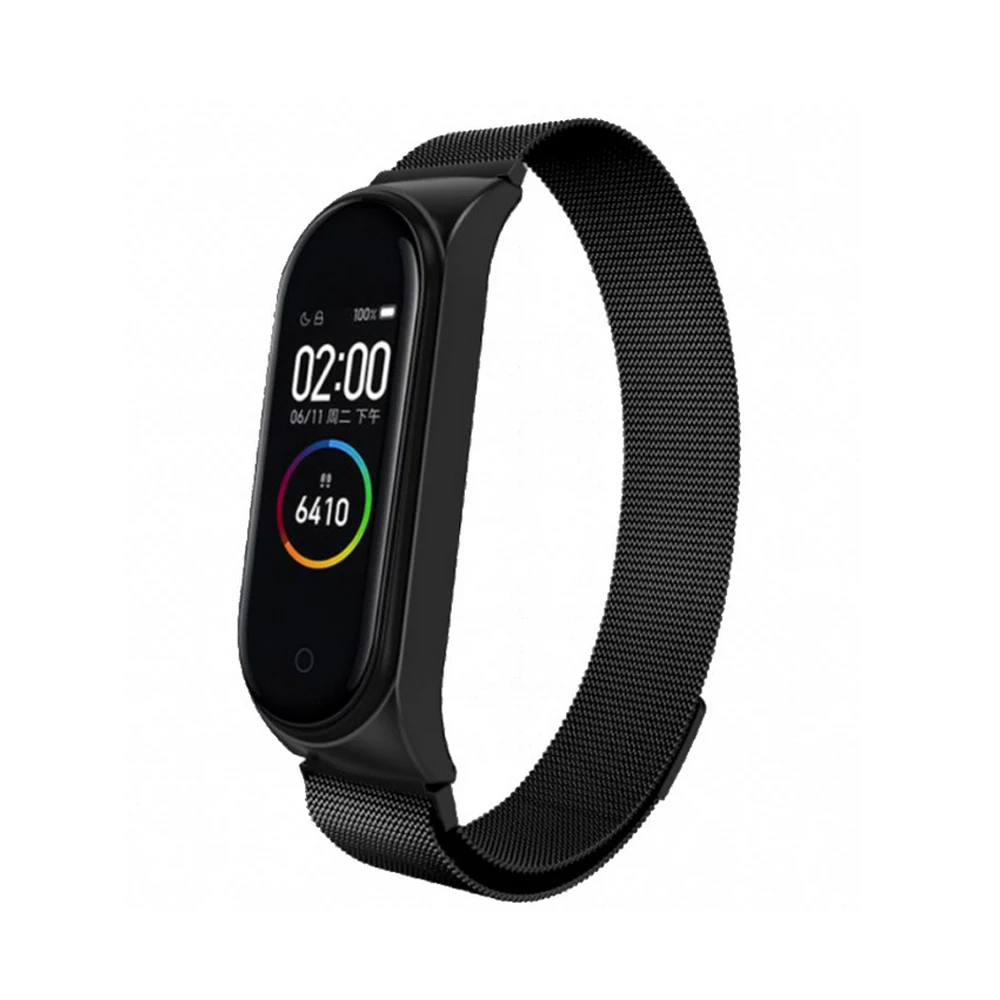 1 шт. сменный ремешок для mi Band 3 4 ремешок из нержавеющей стали для Xiaomi mi Band 4 3 Магнитный всасывающий смарт-браслет