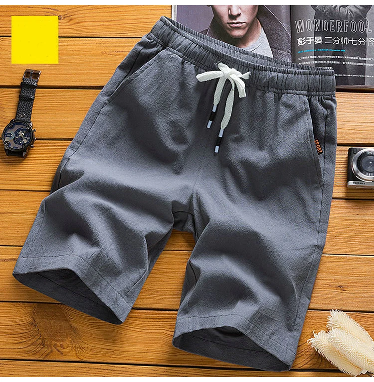 Nice Summer Casual Shorts Men Cotton Solid Slim Fit Mens Compression Shorts Men Beach Shorts Bermuda Masculinac