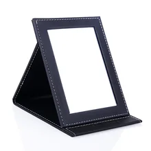 HD твердое прямоугольное настольное зеркало для макияжа съемное портативное складное простое косметическое зеркало из искусственной кожи косметическое зеркало