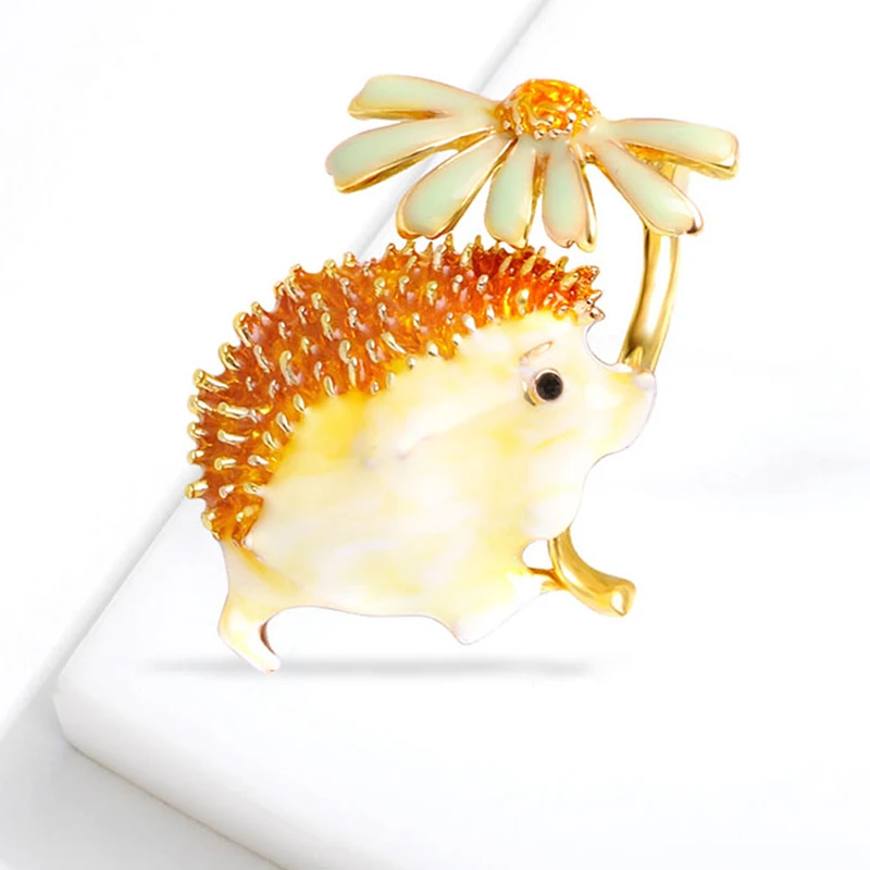 Cute Hedgehog Brooch Fashion Brooches For Women Animal Jewelry Funny Winter Design High Quality | Украшения и аксессуары