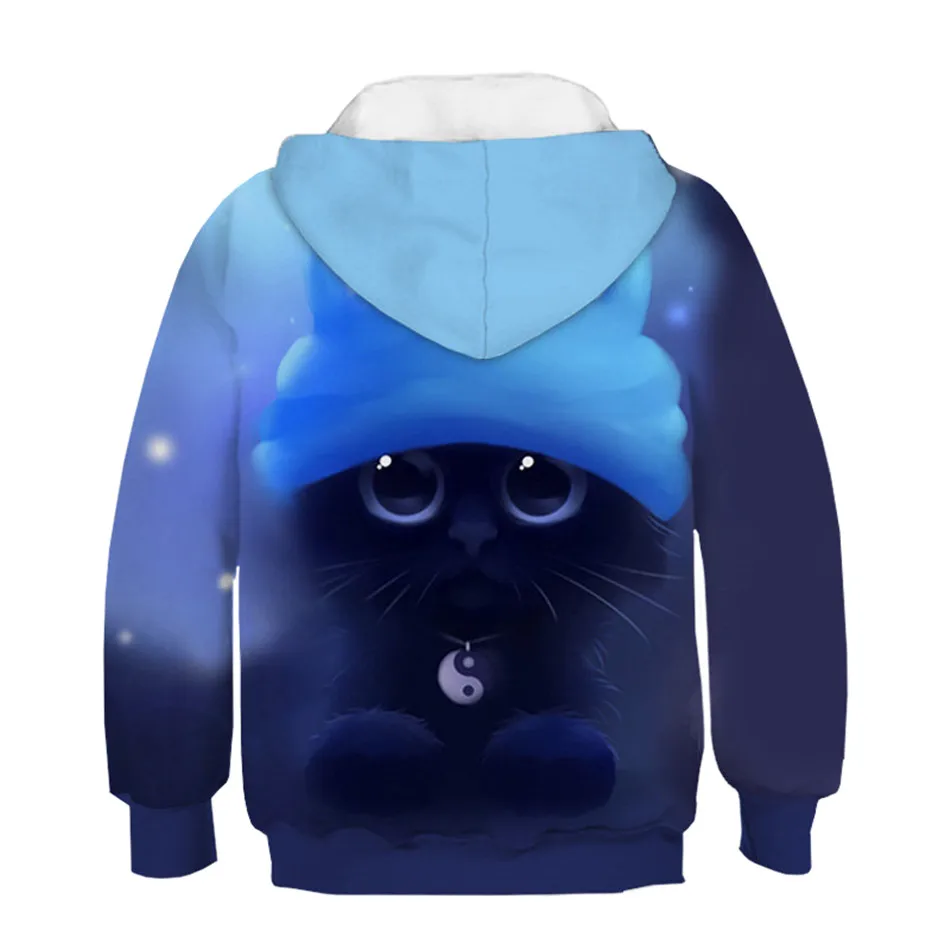 Autumn Winter Boys Girls Fashion 3D Hoodies Lovely Cat Panda Galaxy Space Print Children Hooded Sweatshirts Kids Pullovers kid hoodie for sale