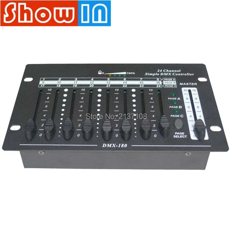 

24 Channel Simple Wireless DMX Controller Console DC9V Professional DJ Disco Stage Lighting Equipment Free Shipping