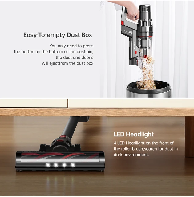 Proscenic P11 Combo Rotary Electric Mop] Cordless Vacuum Cleaner, 25kpa  Motor, Removable Battery, 3 Adjustable Suction