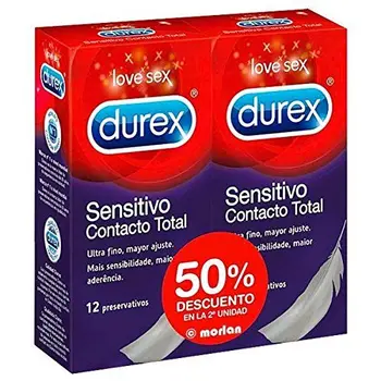

Durex duplo preservativos sensitivo contacto total 12 x 2 unidades