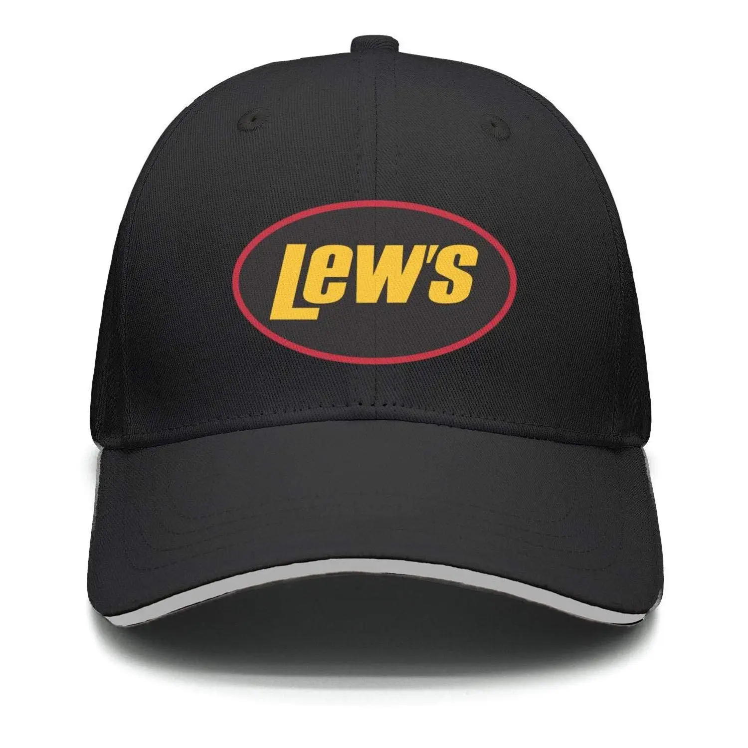 Lew Logo Snapback Topi Cocok Mesh Twill 