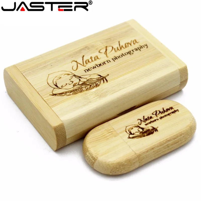 Флешка JASTER (более 1 шт. бесплатного логотипа) деревянная usb + коробка флеш
