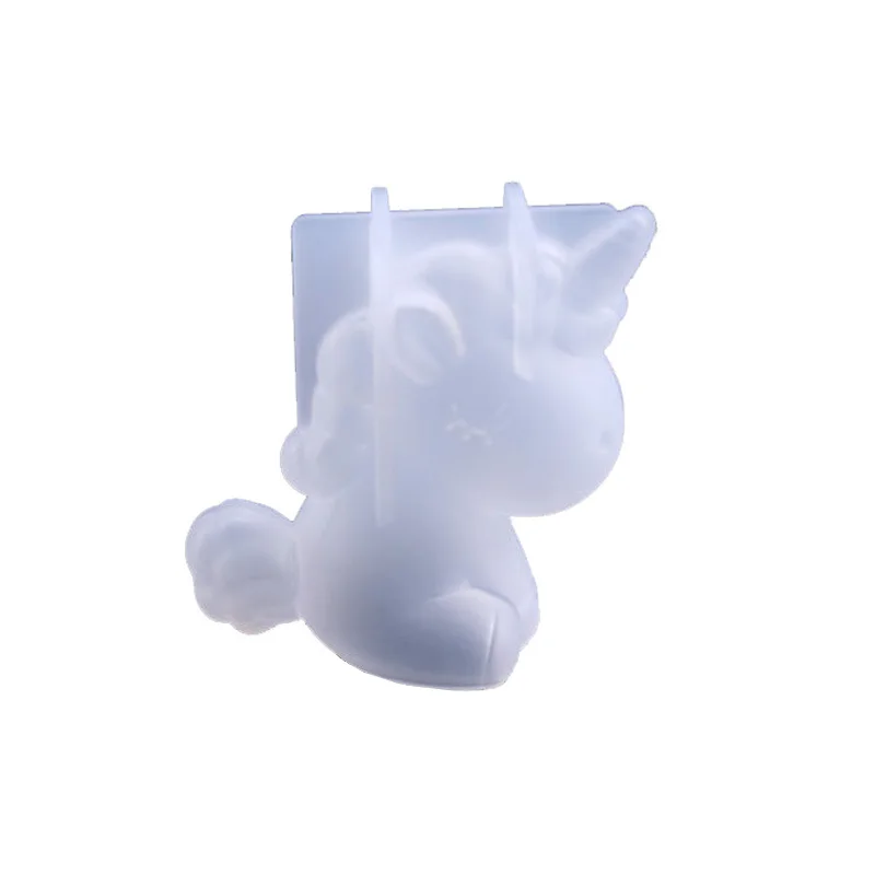 DIY Кристалл эпоксидной стерео 3D зеркало Единорог силиконовые формы пластырь для ароматерапии украшения ручной работы