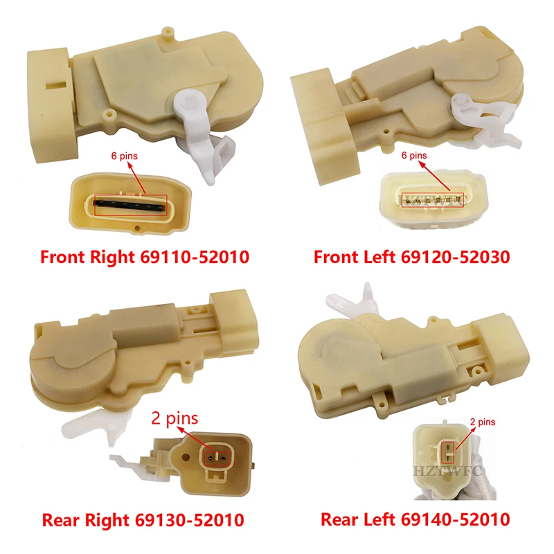 New Door Lock Actuators Front Rear Left Right For Toyota Echo Yaris Platz Vitz PRIUS Scion xB Lexus RX300 GS300 GS430 GS400 | Автомобили и