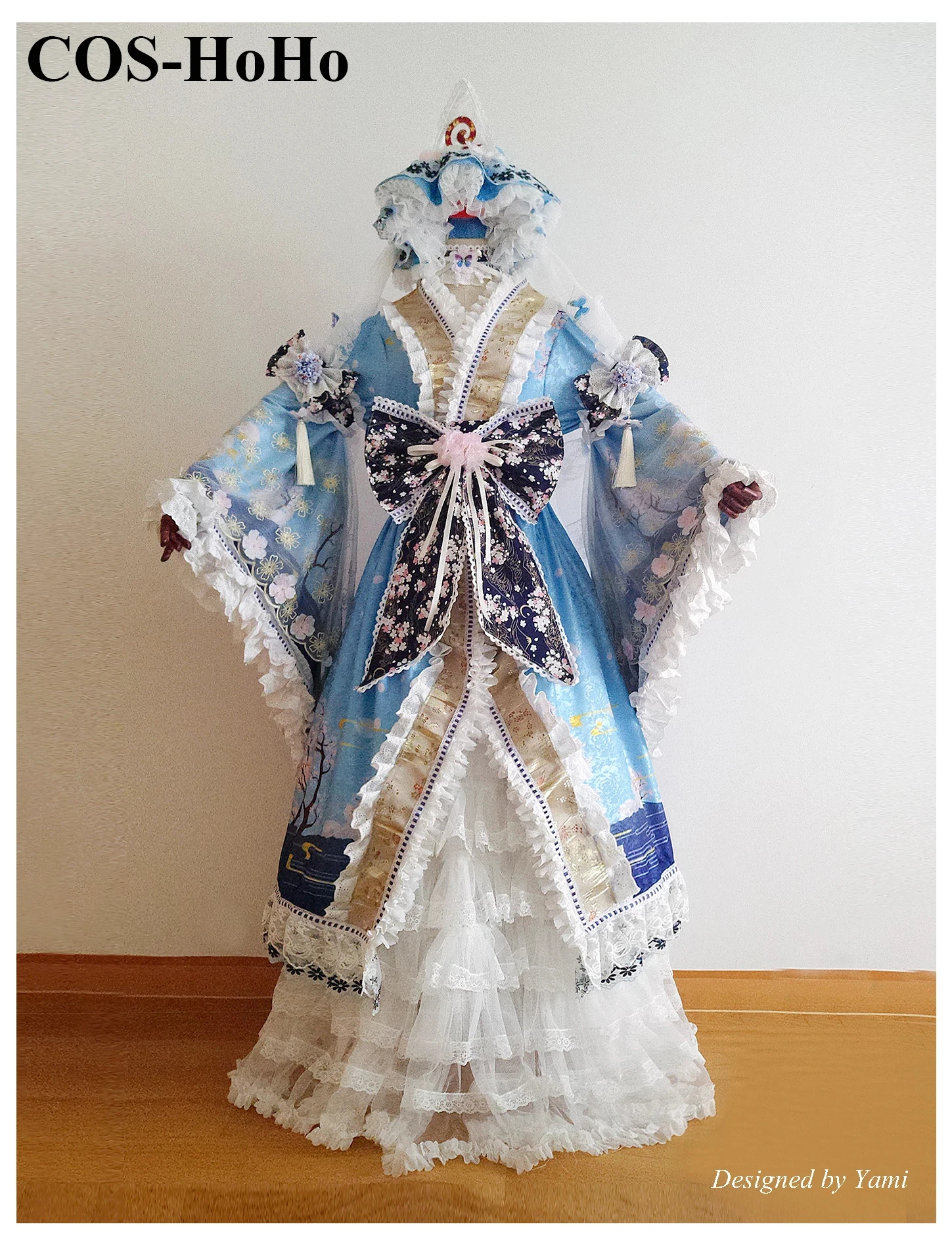 

Косплей Костюм косплея COS-HoHo [на заказ] аниме проект Touhou Saigyouji Yuyuko Lolita элегантная форма костюм Хэллоуин женский
