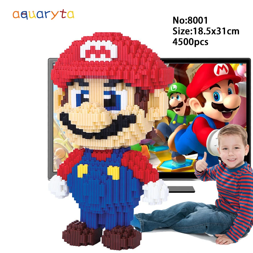 

Aquaryta 4500pcs/bag large classic cartoon game character DIY diamond micro building block educational toy gifts for children