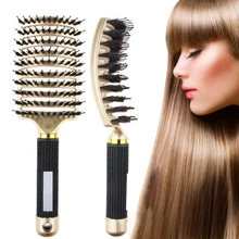 

Hair Scalp Massage Comb Wet Dry Curly Detangle Hair Brush Bristle Nylon Hairdressing Brushes for Women Salon Hair Styling Tool