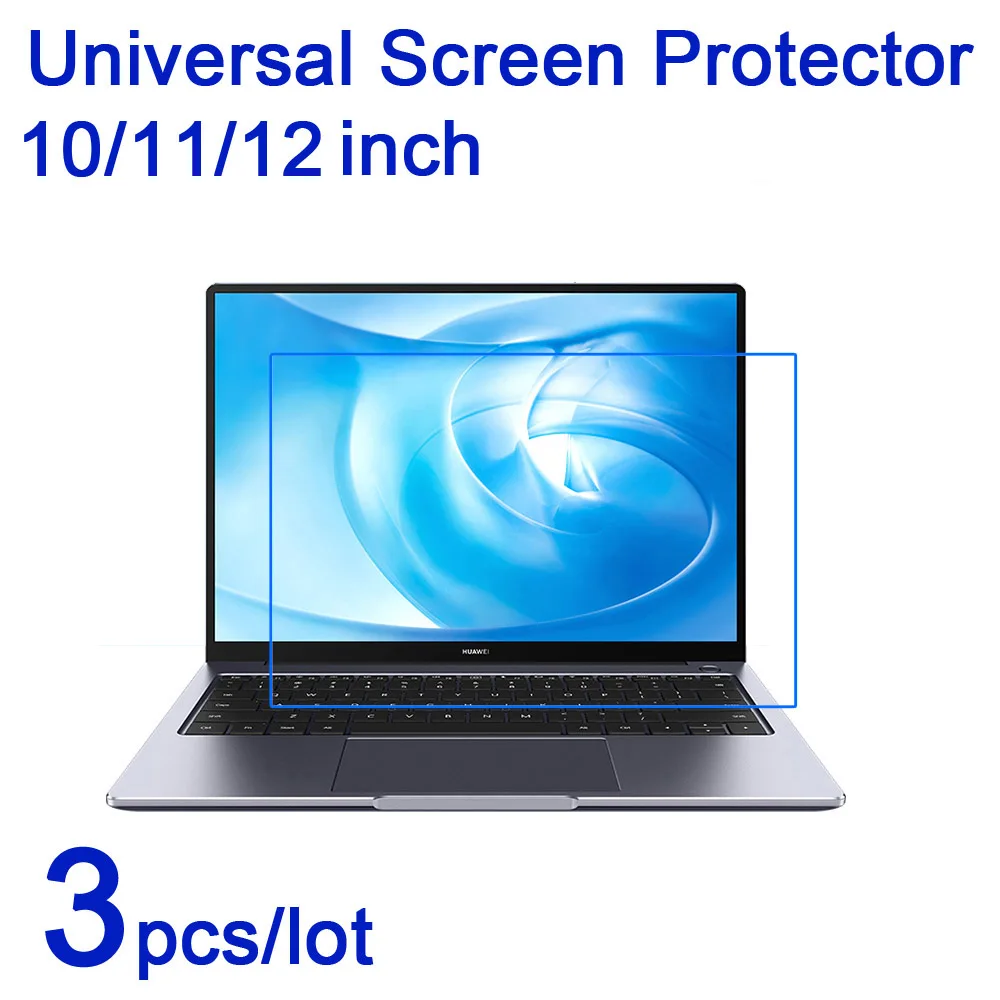 

3pcs Soft Universal 10/11/12 Inch Clear/Matte Screen Protectors Tablet Car GPS Notebook General PC laptop LCD Protective Film