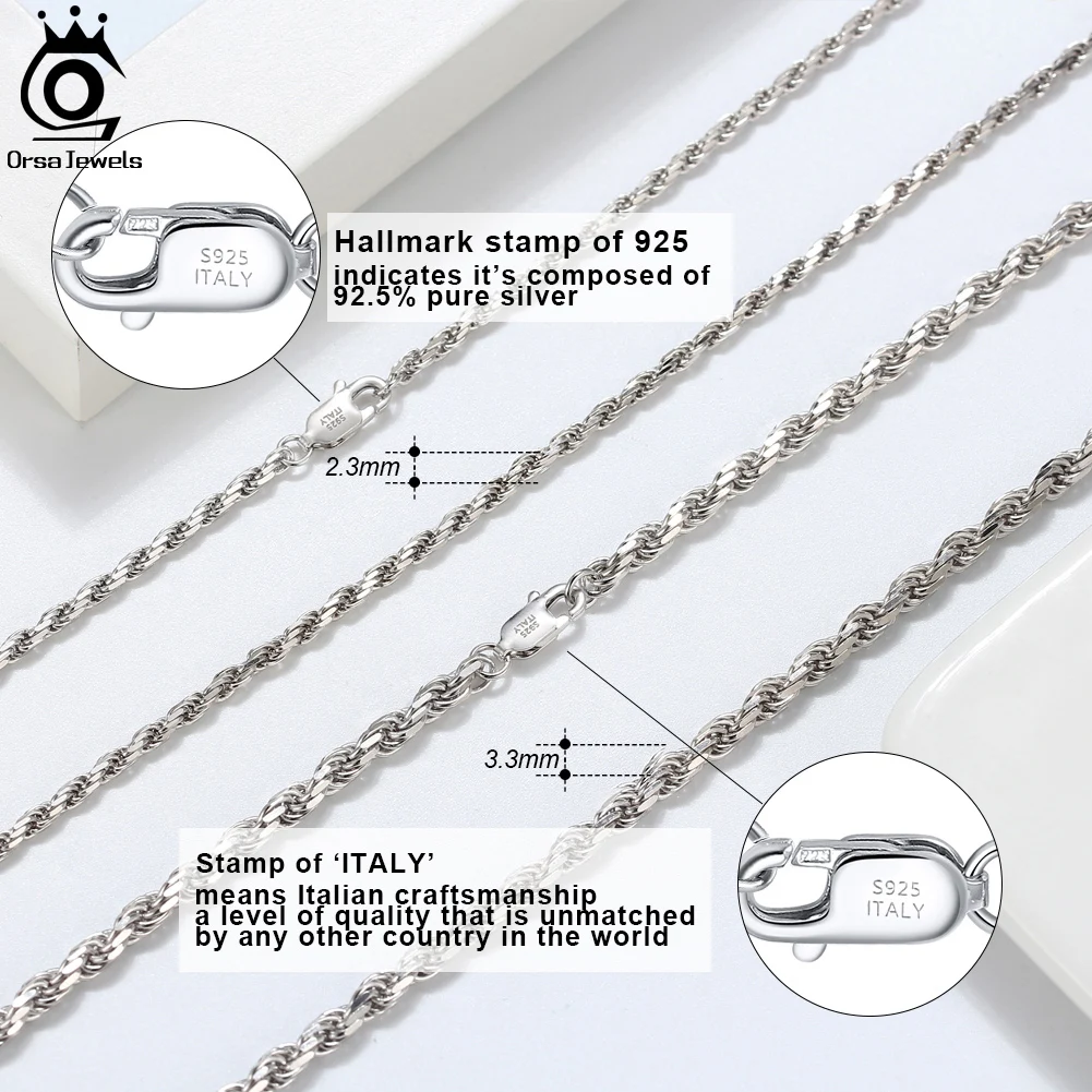 For Women 1mm Italian Sterling Choose Length (15-100cm) With - Main Image