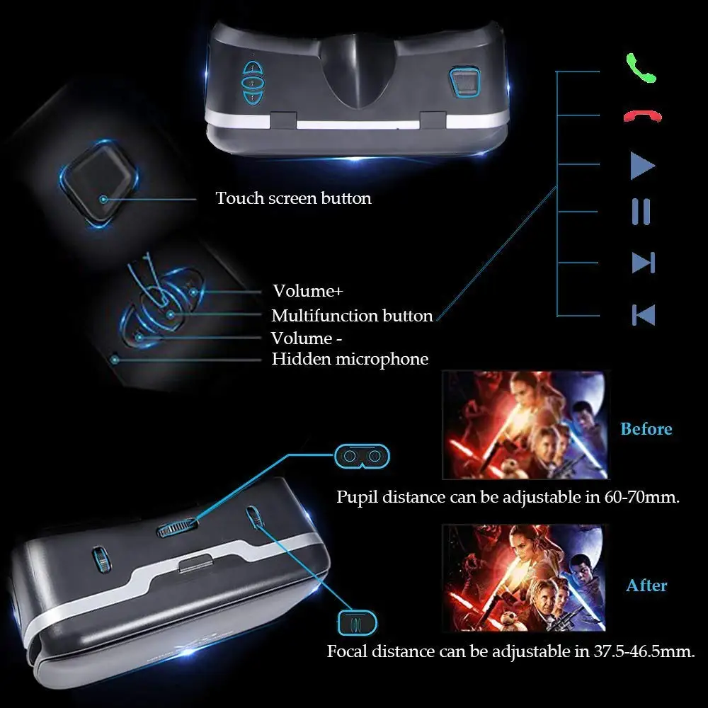 Оригинальный VR shinecon 6.0 гарнитура Версия Очки виртуальной реальности 3D очки шлемы