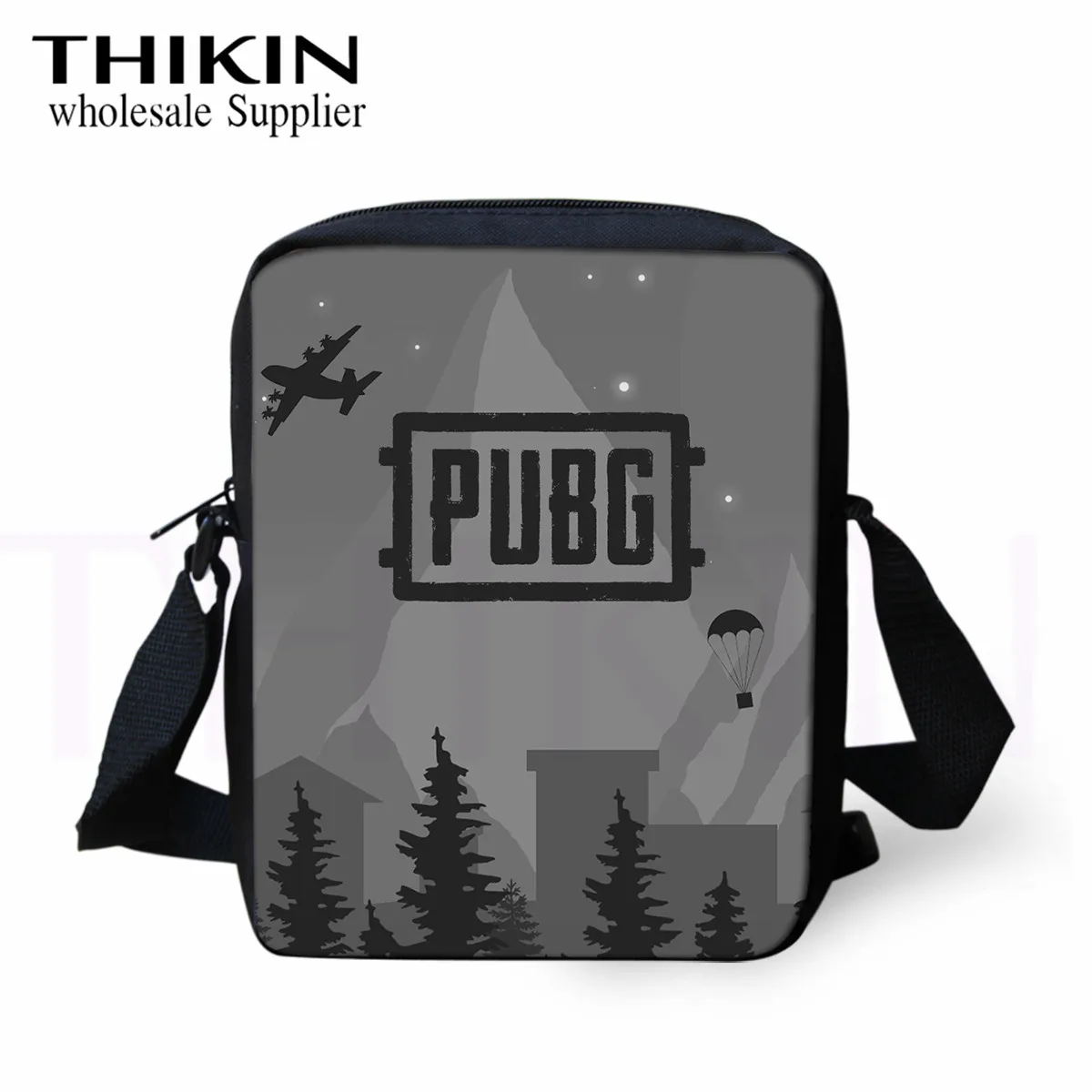 THIKIN курица ужин PUBG печать девочка мальчик маленькая через плечо сумка на молнии мультфильм дети крест тела сумки для мальчиков сумка на плечо
