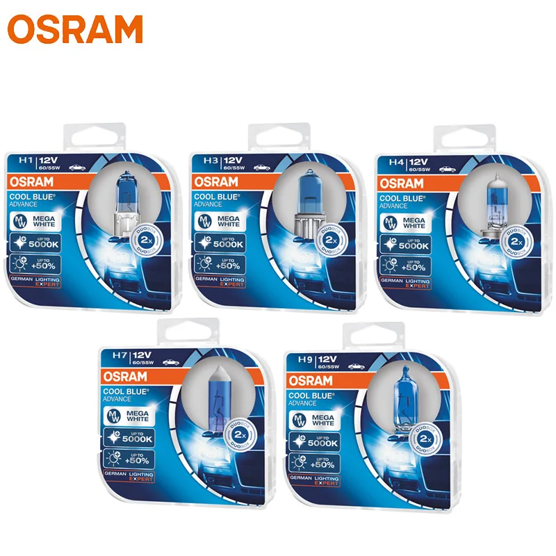 OSRAM H7 H3 H4 Cool Blue Advance H1 H9 H11 9005 9006 HB3 HB4 Halogen