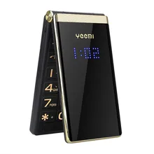 YEEMI-teléfono móvil M2-C GSM MTK con tapa, pantalla doble de 2,84 pulgadas, letras grandes, vibración, MP3, Bluetooth, para Padres