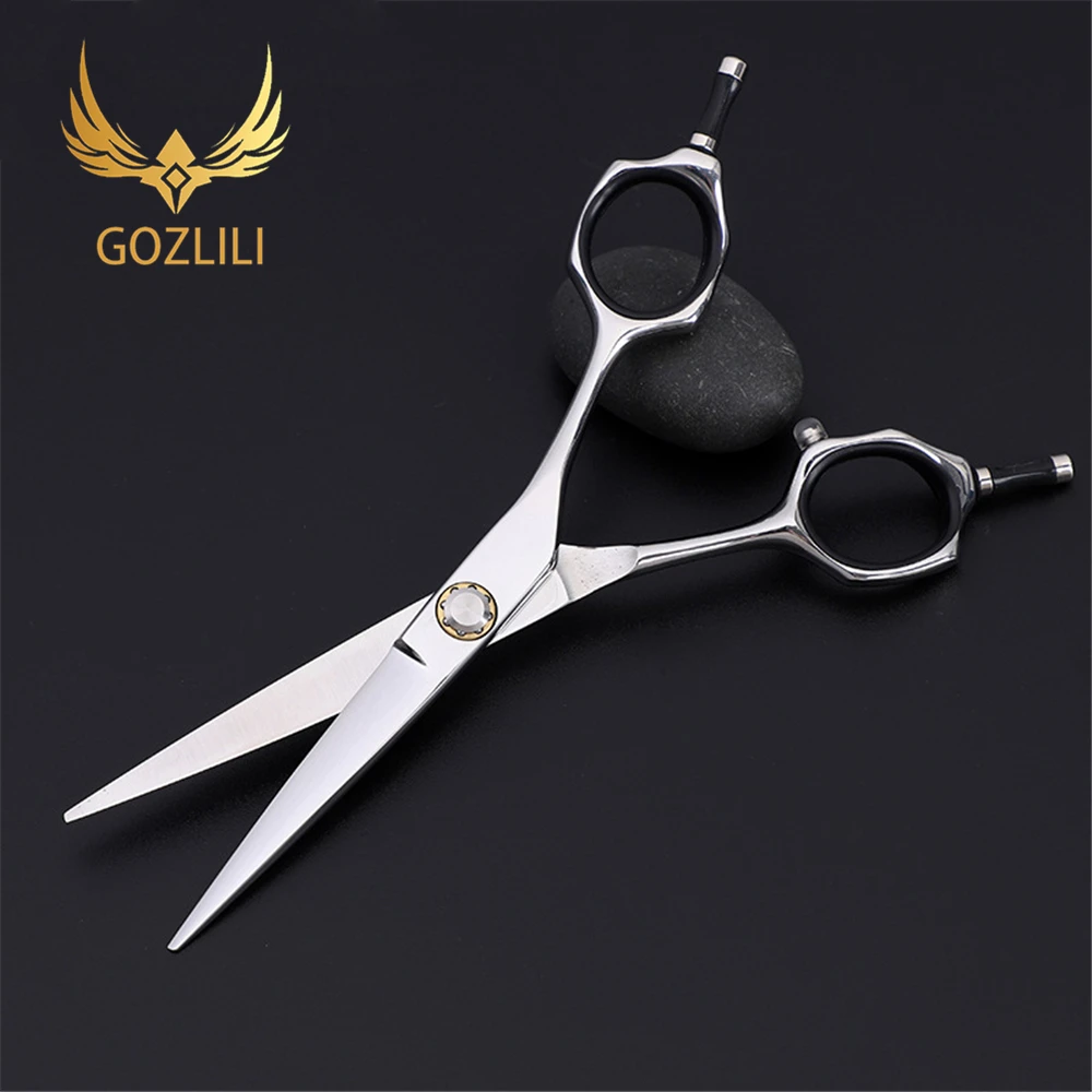 GOZLILI Japanese 5.5inch 440C Hair Scissors Professional Scissors With Big Bearing Screw Hair Cutting And Thinning Scissors Tool (3)