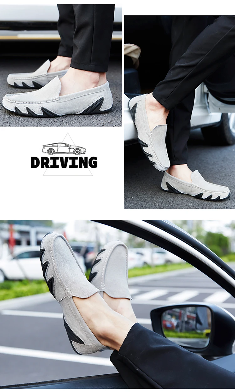Натуральная кожа Для мужчин повседневная обувь простым и модным дизайном для мальчиков и девочек мягкие, удобные для носки удобные Для мужчин обувь без застежки; мокасины; мужские лоферы