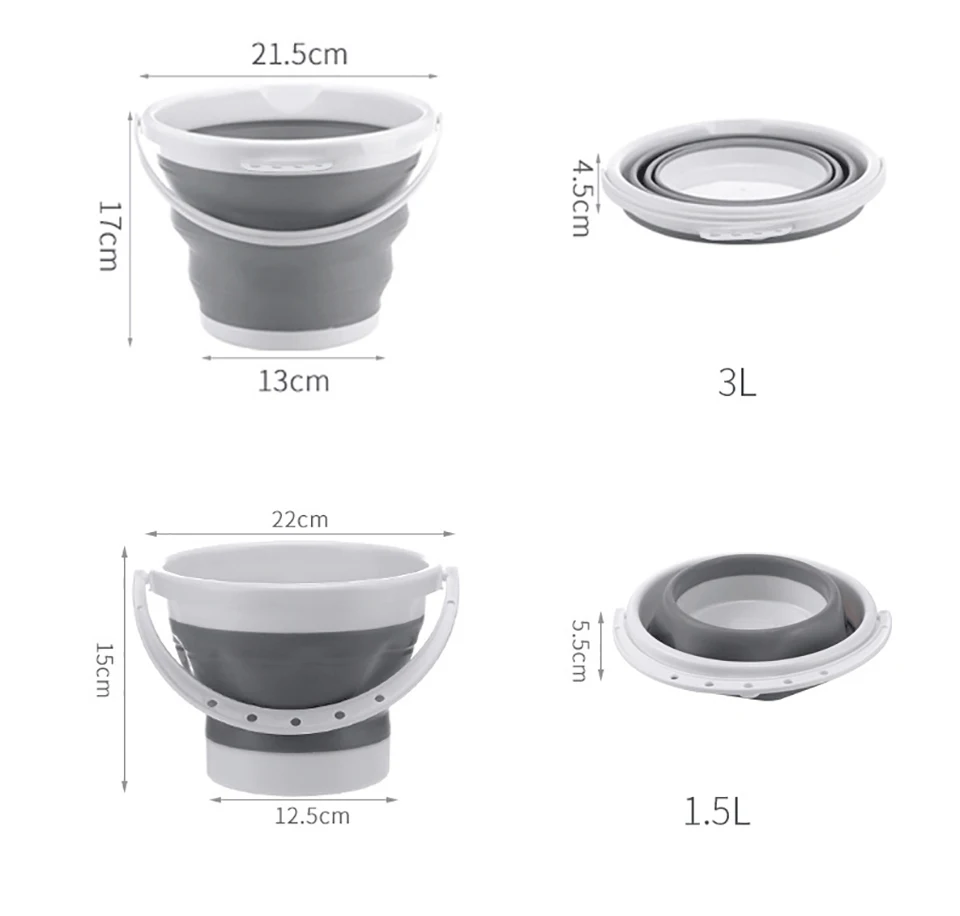 Утолщенное складное ведро для путешествий портативный рыболовный выдвижной складывающийся таз Походное ведро для мойки автомобилей чистящие принадлежности