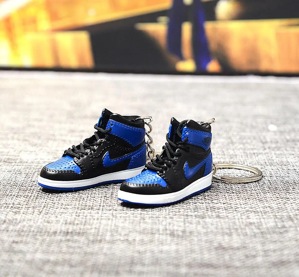 a pair w metal ring Дропшиппинг aj1 Chicago «не для перепродажи Красный» брелок в виде кроссовка Air Jordan 1 3D мини-кроссовки, запатентованный спортивный обувной брелок с кроссовком - Цвет: a pair w metal ring