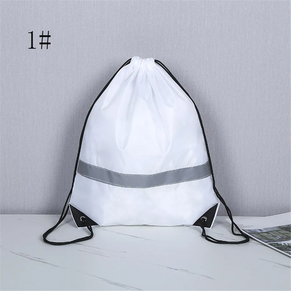 Waterproof Sport Gym Bag Drawstring Backpack with Reflective Strip for Travel Outdoor Shopping Swimming Basketball Yoga Bags