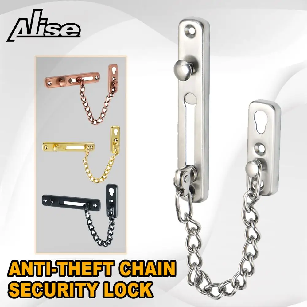 MUMA Door Chain Door Guard With Spring Anti-Theft Press Lock Stainless Steel Door Chain Guard Security Lock Latch Color : Golden MUMA Door Chain Door Guard With Spring Anti-Theft Press Lock Stainless Steel Door Chain Guard Security Lock Latch Color : Golden