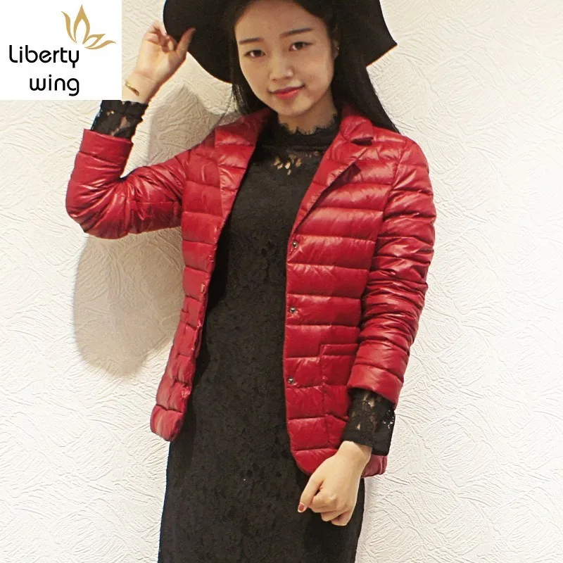 

Winter Women Lightweight Slim Fit Parkas Down Padded Short Jacket Classic Office Ladies Suits Single Breasted Outerwear Parka