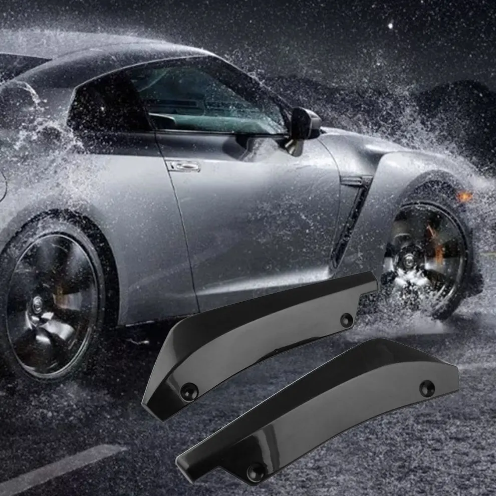 Black Universal Car Rear Bumper Lip Diffuser ABS Plastic Car-Styling Rear Bumper Lip Diffuser Modified Accessories