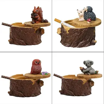 

Creative Resin Animal Smoke Cigarette Ash Tray Crafts Decoration Ashtray For Home Outdoor Office Car Boyfriend Gift Home