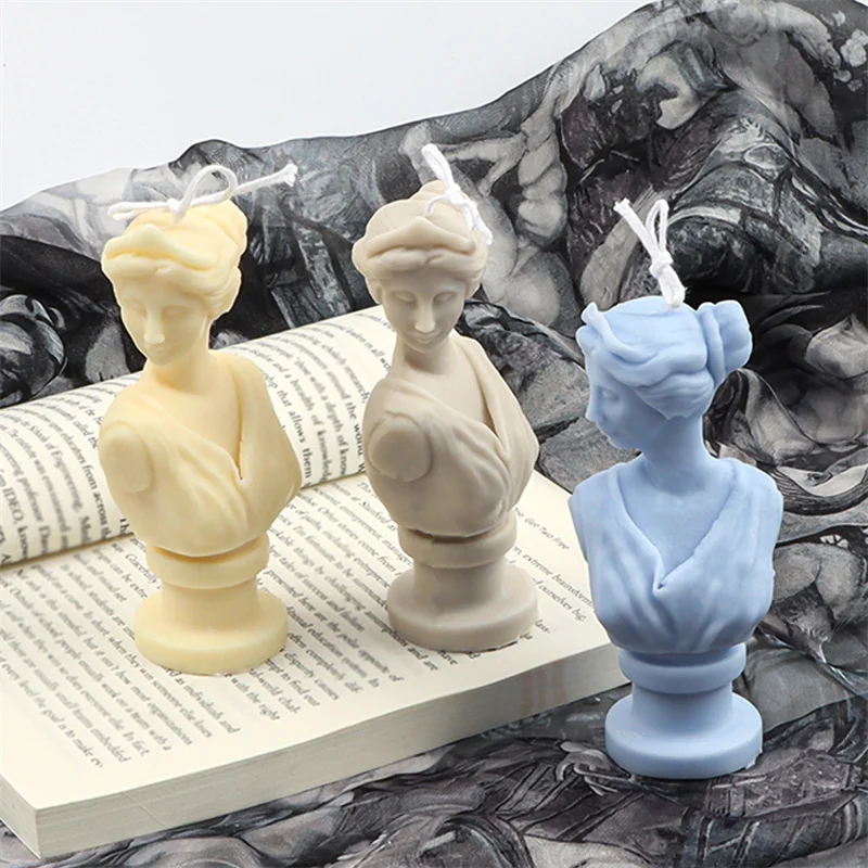 

3D Handmade Ornament Elegant Goddess Silicone Body Candle Mold Office Home Decor Woman Torso Soap Plaster Statue Artwork Tools
