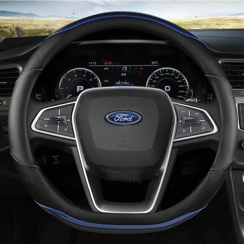 37-39cm Universal Steering Wheel Glove cover Black fits Ford B-Max C-Max 