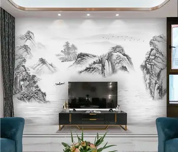 

CJSIR Custom Black and White Landscape Painting Wall Paper 3D Art Mural Living Room Wallpaper Bedroom Background Wall Paper