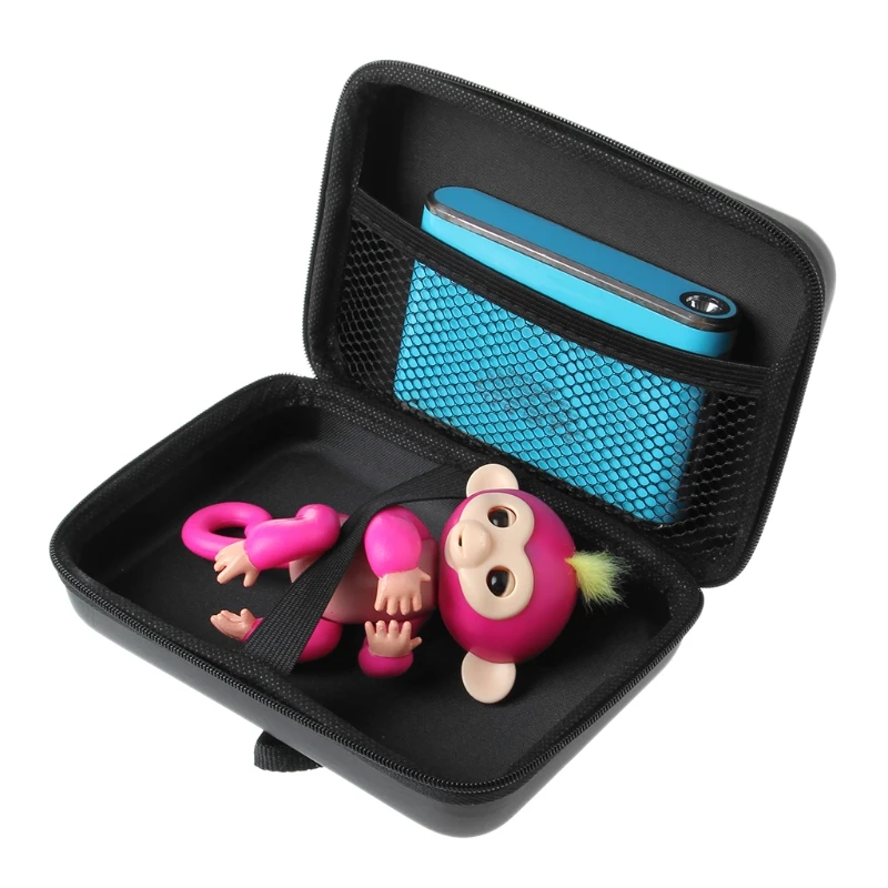 Жесткий молния чехол сумка для хранения пальцев с принтом обезьяна наушников
