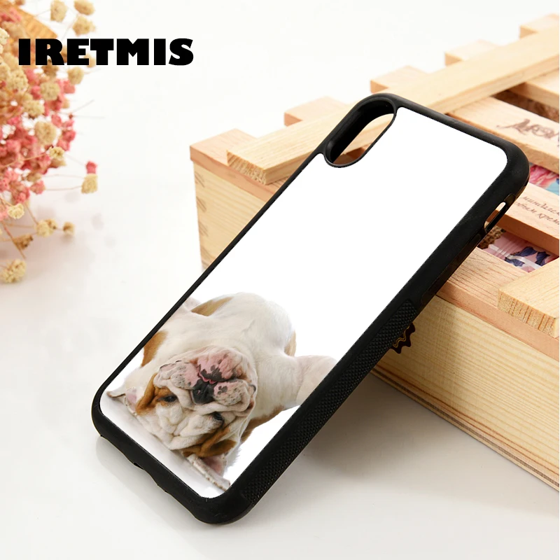 Iretmis 5 5S SE 6 6S Soft TPU Silicone phone case cover for iPhone 7 8 plus X Xs 11 Pro Max XR Upside Down Bulldog |