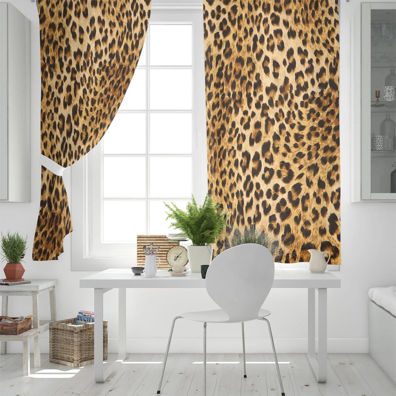 Wild Animald Leopard Window Curtains Living Room Outdoor Fabric Drapes Curtain Home Decor 4