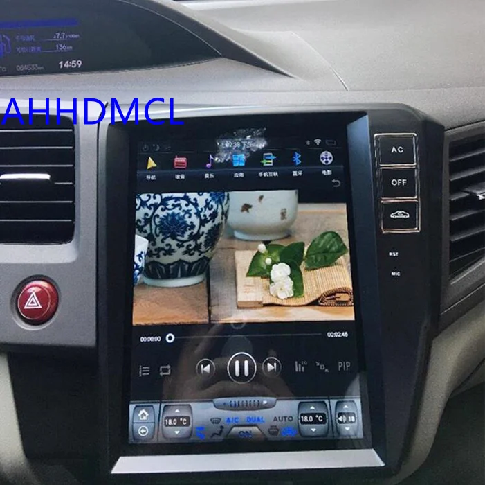 Автомобильный мультимедийный плеер Tesla Style Android стерео GPS для Civic IX левый руль 2012 2013