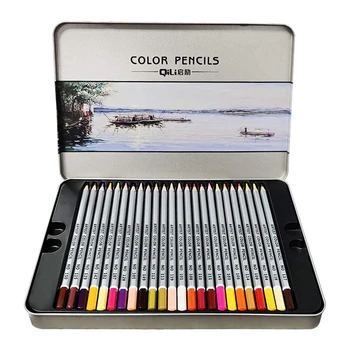 

48 Colouring Pencils for Children, Drawing Coloured Pencils Art Supplies in Tin Case for Coloring Books for Kids