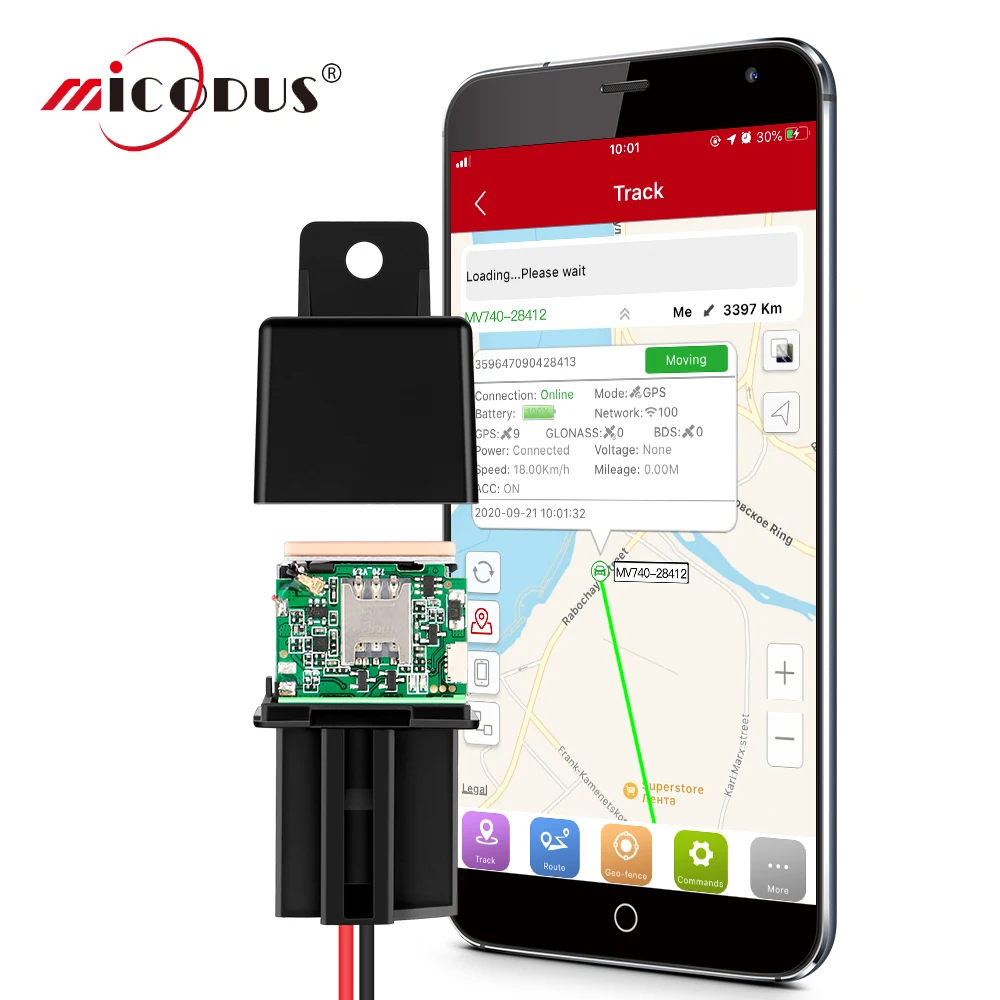 GPS Tracker Motorcycle Mini Car GPS Relay MV740 9-90V Vehicle Tracker Vibrate Cut Line Alert Geo fence Alarm Free APP PK CJ740 gps tracker car tracker