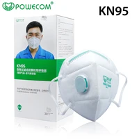 30Pcs/Box POWECOM Protective KN95 Mouth Face Mask Safety and Breathble Mouth Masks with Valve 95% Filteration Adult Mask 6 Layer 1