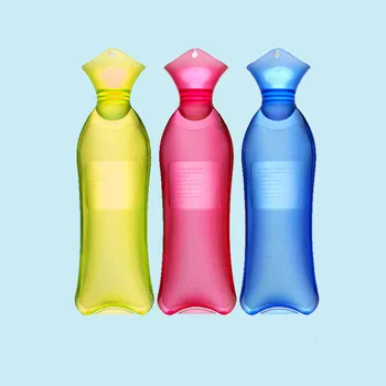 

Hot Water Bottle Transparent Explosion Proof Bottle Heating Hot Water Bag Hot & Cold Therapy-Gift for Girls Babys Christmas Gift