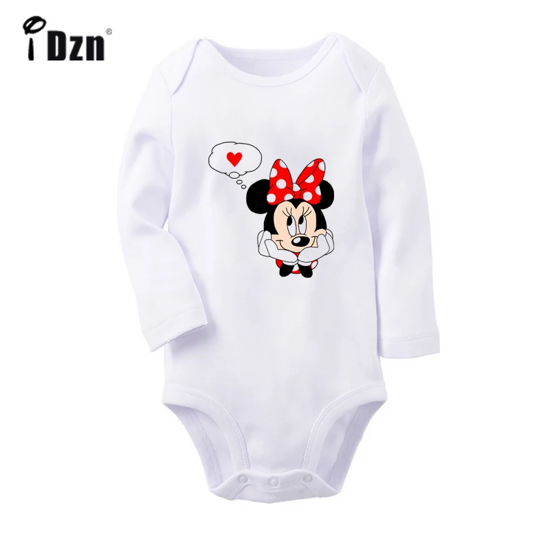 ifBabyW4008C Боди для новорожденных с героями мультфильмов «Освальд Счастливый Кролик Утка»; комбинезон с длинными рукавами для малышей; Рождественский подарок - Цвет: ifBabyW4008C