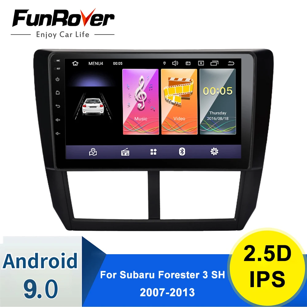 Funrover 9 дюймов 2din Android 9,0 Автомагнитола для 2008 2009 2010 2011 2012 Subaru Forester gps аудио головно е устройство мультимедийный плеер