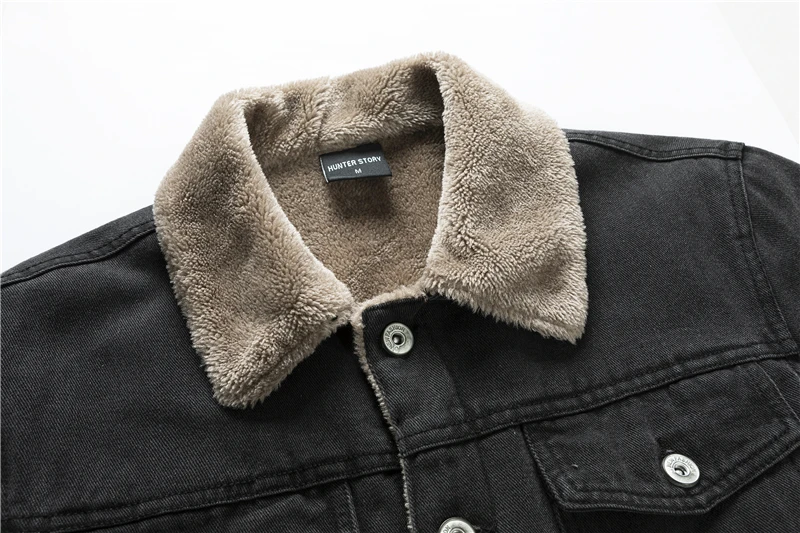 Trendy Plus Velvet Thick Denim Jacket Lapel Cotton Jeans Jacket Men Fur Collar Warm Mens Jackets And Coats Jackets - AliExpress