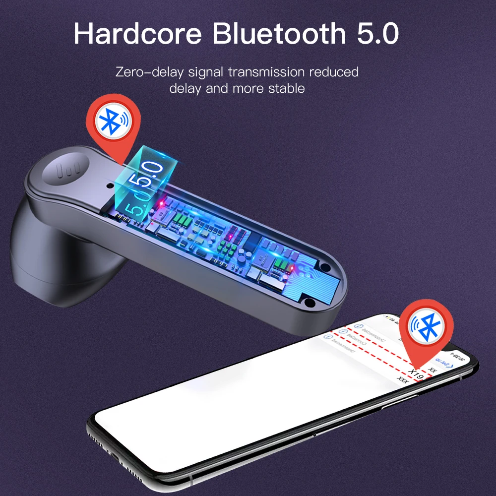 Wireless Headphones Bluetooth Earphone 9D Stereo TWS for iPhone xiaomi sport Earplugs Noise Reduction Headset