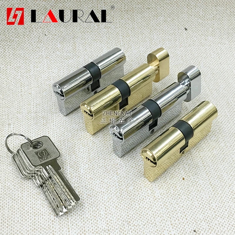 All Brass Gold Chrome Cylinder Lock Door Window Security 70mm Living Room Handle Customized Key | Обустройство дома