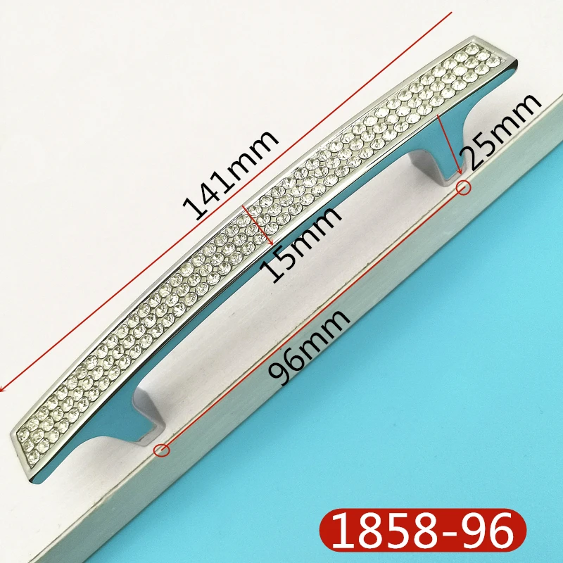 С украшением в виде кристаллов мебель комод Ящик серебро тянет ручки шкафа