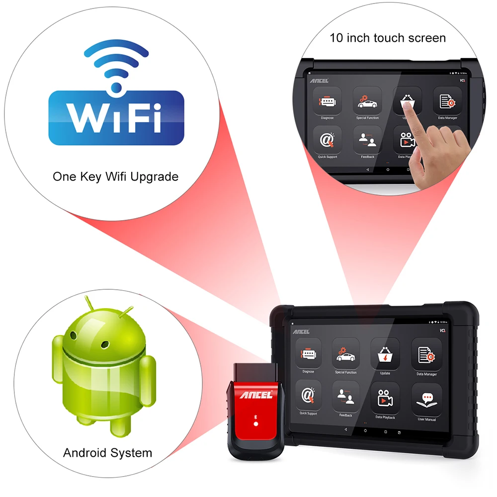 Ancel X6 OBD2 Scanner Professional OBD2 Car Diagnostics Tool Full System DPF SAS ABS EPB Oil Reset OBD 2 Automotive Scanner automotive diagnostic scanner car tool