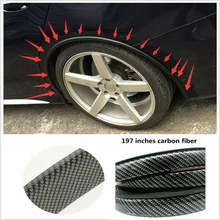 500 см защита арки колеса автомобиля анти-столкновения полосы углеродного волокна наклейка анти-столкновения полосы